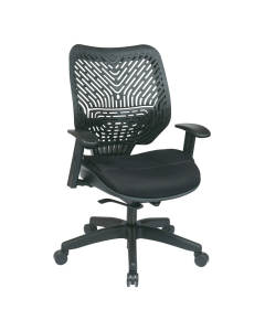 Office Star REVV Self Adjusting SpaceFlex Plastic-Back Mesh Mid-Back Managers Chair (Model 86-M33BN2W)