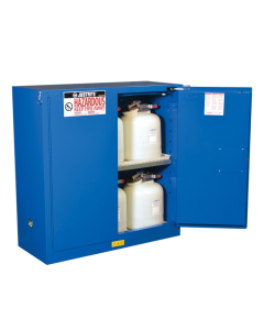 Just-Rite Sure-Grip EX 863028 Self Close Two Door Hazardous Material Safety Cabinet, 30 Gallons, Royal Blue