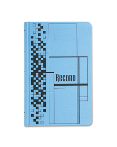 Adams 7-1/2" x 12" 500-Page Record Ledger Book, Blue Cloth Cover