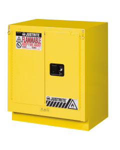 Justrite Fume Hood Self-Closing Flammable Storage Cabinet (Shown in Yellow)