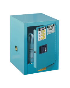 Just-Rite Sure-Grip EX 890402 Countertop One Door Corrosives Acids Steel Safety Cabinet, 4 Gallons, Blue