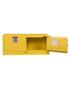 Justrite Sure-Grip EX Piggyback 12 Gal Self-Closing Flammable Storage Cabinet (Shown in Yellow)
