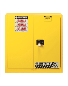 Just-Rite Sure-Grip EX 8917008 Wall Mount Two Door Flammable Safety Cabinet, 17 Gallons, Yellow