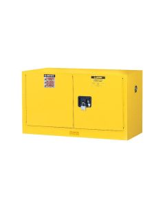Justrite Sure-Grip EX Piggyback 17 Gal Flammable Storage Cabinet (Shown in Yellow, Padlock Not Included)