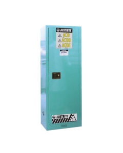 Just-Rite Sure-Grip EX 892202 Slimline One Door Corrosives Acids Steel Safety Cabinet, 22 Gallons, Blue