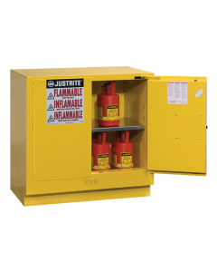 Justrite Sure-Grip EX Undercounter 22 Gal Flammable Storage Cabinet (Shown in Yellow)