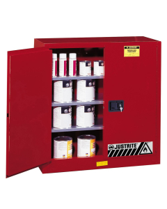 Justrite Sure-Grip EX 40 Gal Combustibles Storage Cabinet (Shown in Red)