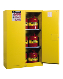 Justrite Sure-Grip EX 8945008 45 Gal Storage Cabinet with Safety Cans Bundle