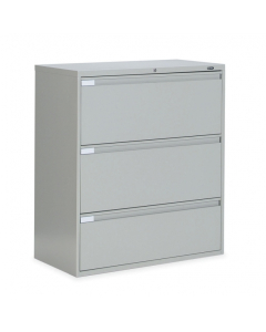 Global 9342P-3F1H 3-Drawer 42" Wide Lateral File Cabinet, Letter & Legal (Shown in Light Grey)