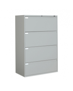 Global 9336P-4F1H 4-Drawer 36" Wide Lateral File Cabinet, Letter & Legal (Shown in Light Grey)
