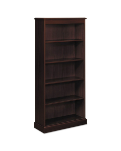 HON 94225NN 5-Shelf Laminate Bookcase in Mahogany Finish
