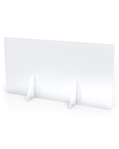 Jonti-Craft 2-Station 30" x 8" x 16" Clear Acrylic Plexiglass Desk Divider Shield