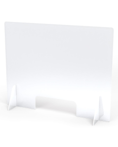 Jonti-Craft 2-Station 30" x 8" x 24" Clear Acrylic Plexiglass Desk Divider Shield