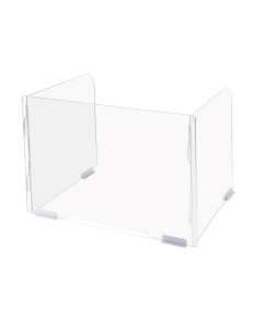 Jonti-Craft 24" W Freestanding Clear Acrylic Plexiglass 3-Sided Sneeze Guard (16.5" H)