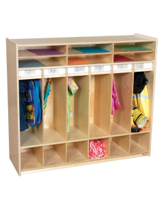 Wood Designs Childrens Classroom 6-Section Open Shelf Locker