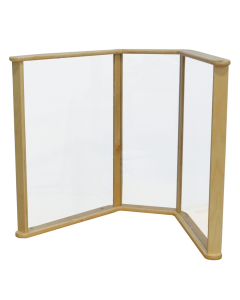 Wood Designs 29" W x 25" H Freestanding Clear Polycarbonate Sneeze Guard