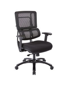 Office Star Pro X996 Mesh-Back High-Back Fabric Managers Chair (Shown in Black)