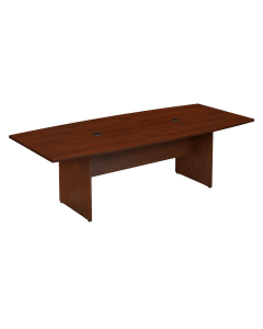 Bush 8 ft Boat-Shaped Conference Table with Wood Base (Shown in Hansen Cherry)