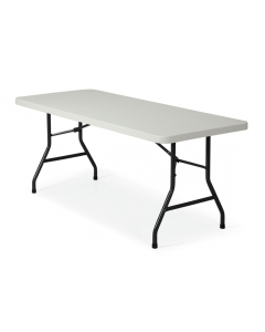 Global Lite Lift II 72" W x 30" Plastic Folding Table, Oyster Grey