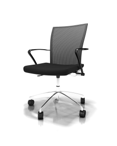 Mayline Valore TSH3 Mesh-Back Fabric Mid-Back Task Chair (Shown in Black)