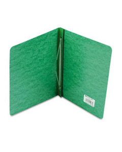 Acco 3" Capacity 8-1/2" x 11" Prong Clip Pressboard Reinforced Hinge Report Cover, Dark Green