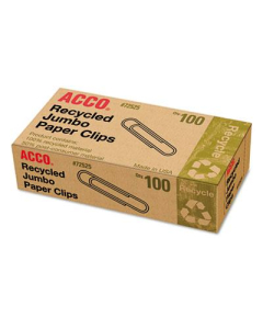 Acco Jumbo Recycled Paper Clips, 1000-Paper Clips