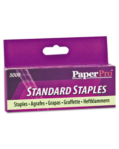PaperPro 25-Sheet Capacity Full Strip Standard Office Staples, 1/4" Leg, 5000/Box
