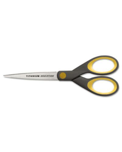 Westcott Non-Stick Titanium Bonded Scissors, 7" Length, Yellow