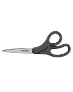 Westcott KleenEarth Basic Plastic Handle Scissors, 7" Length, Black