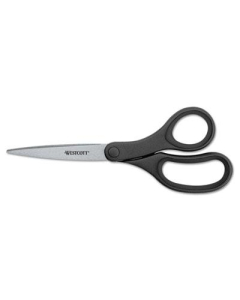 Westcott KleenEarth Basic Plastic Handle Scissors, 8" Length, Black