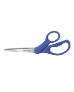 Westcott Preferred Line Stainless Steel Scissors, 8" Length, Bent, Blue
