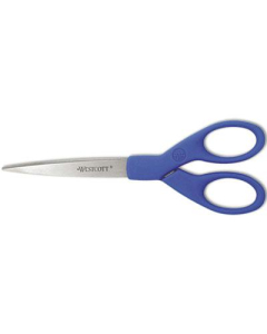 Westcott Preferred Line Stainless Steel Student Scissors, 7" Length, Blue