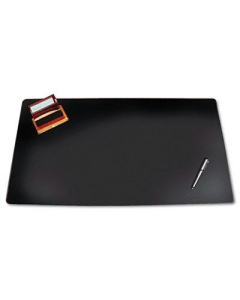 Artistic 24" x 38" Sagamore Desk Pad with Decorative Stitching, Black