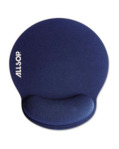 Allsop MousePad Pro 7-1/4" x 8-1/4" Memory Foam Mouse Pad with Wrist Rest, Blue