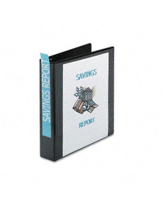 Avery 1-1/2" Capacity 8-1/2" x 11" Slant Ring One Touch View Binder, Black