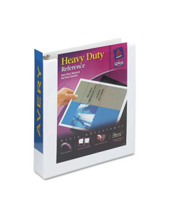 Avery 1-1/2" Capacity 8-1/2" x 11" Slant Ring One Touch View Binder, White