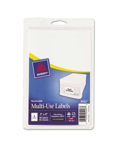 Avery 4" x 3" Removable Multi-Use Labels, White, 80/Pack
