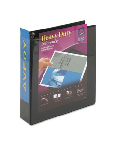 Avery 2" Capacity 8-1/2" x 11" Slant Ring One Touch View Binder, Black