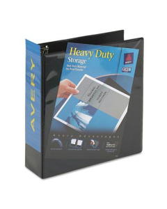 Avery 3" Capacity 8-1/2" x 11" Slant Ring One Touch View Binder, Black
