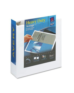 Avery 3" Capacity 8-1/2" x 11" Slant Ring One Touch View Binder, White