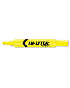 Hi-Liter Chisel Tip Desk Highlighter, Yellow, 12-Pack
