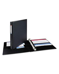 Avery 1" Capacity 8-1/2" x 11" EZD Ring with Label Holder Non-View Binder, Black