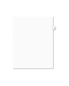Avery Preprinted "5" Tab Letter Dividers, White, 25/Pack