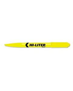 Hi-Liter Chisel Tip Highlighter Pen, Fluorescent Yellow, 12-Pack