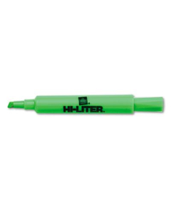 Hi-Liter Chisel Tip Desk Highlighter, Fluorescent Green, 12-Pack
