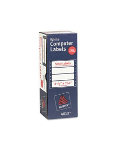 Avery 3-1/2" x 15/16" Dot Matrix Printer Mailing Labels, White, 5000/Box