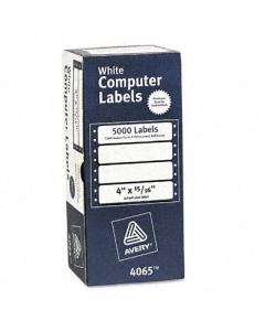 Avery 4" x 15/16" Dot Matrix Printer Address Labels, White, 5000/Box