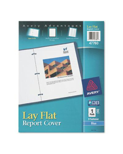 Avery 1/2" Capacity 8-1/2" x 11" Flex Fastener Poly Report Cover, Blue