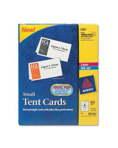 Avery 2" x 3-1/2", 160-Cards, Small Tent Card Stock
