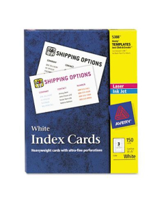 Avery 3" x 5", 150-Cards, Unruled Index Card Stock